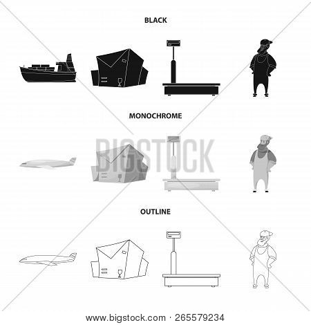 Vector Illustration Of Goods And Cargo Icon. Set Of Goods And Warehouse Vector Icon For Stock.