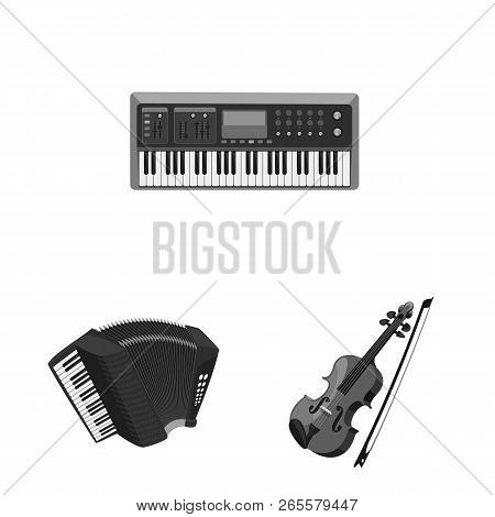 Vector Illustration Of Music And Tune Sign. Collection Of Music And Tool Stock Vector Illustration.