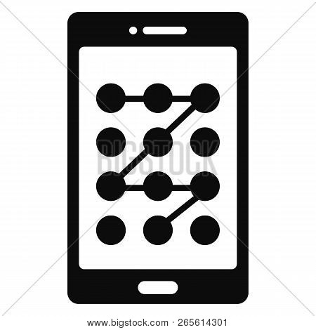 Screen Sign Lock Icon. Simple Illustration Of Screen Sign Lock Vector Icon For Web Design Isolated O