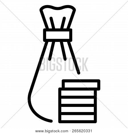 Jewish Money Bag Icon. Outline Jewish Money Bag Vector Icon For Web Design Isolated On White Backgro