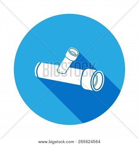 Trumpet Icon With Long Shadow. Elements Of Constraction Icon With Long Shadow. Signs And Symbols Col