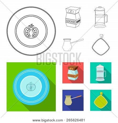 Vector Design Of Kitchen And Cook Symbol. Collection Of Kitchen And Appliance Stock Vector Illustrat