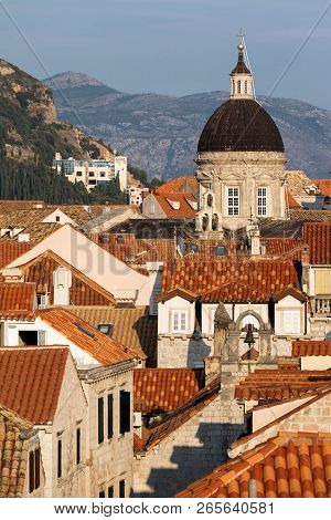 Cathedral Of The Assumption In Dubrovnik, Croatia, Originated In The 12th Century, Destroyed In The 