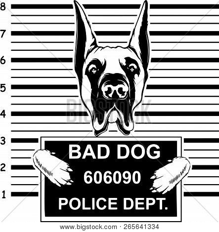 Animal Dog Great Dane 4F5T Head.eps