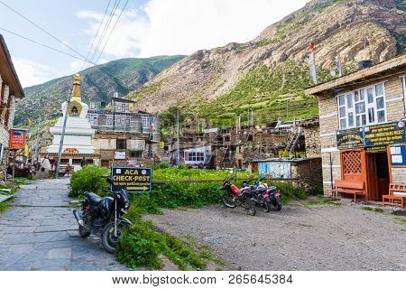 Traditional Architecture In In Manang Village, Annapurna Conservation Area, Nepal