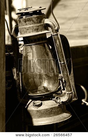 Vintage lanterne i Sepia