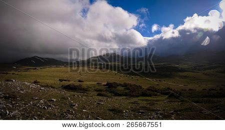 Cloudy Landscape Of Mavrovo National Park With Mountain In Fyr Macedonia
