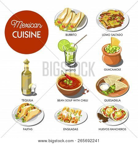 Mexican Food Cuisine Traditional Dishes Of Meal Dishes