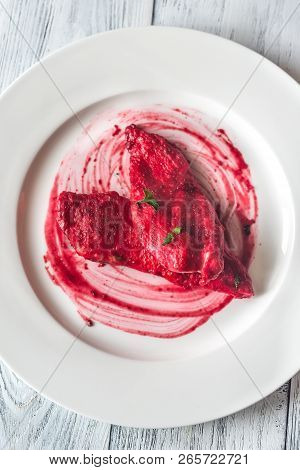 Scaloppini - Chicken With Beetroot Sauce