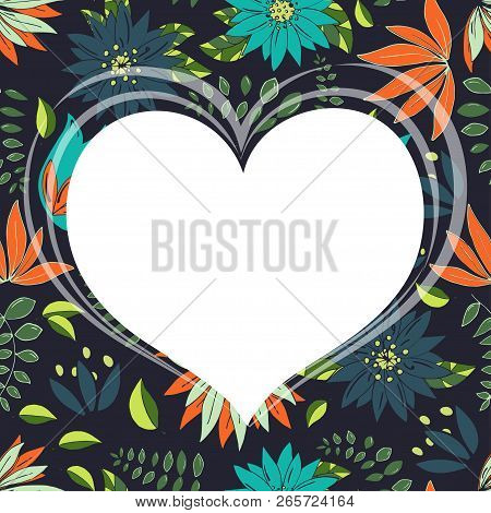 Seamless Pattern With Floral Romantic Elements.