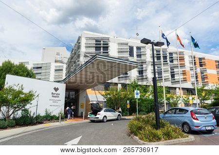 Geelong, Australia - October 14, 2018: The University Hospital Geelong Is Part Of Barwon Health. It 