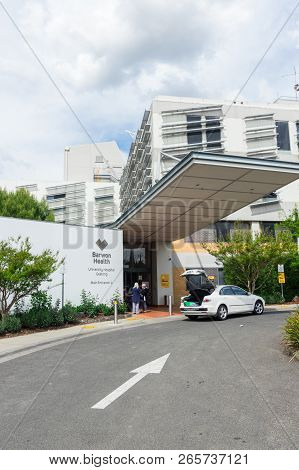 Geelong, Australia - October 14, 2018: The University Hospital Geelong Is Part Of Barwon Health. It 