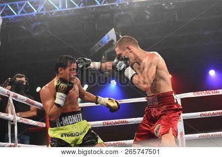 An Unidentified Boxers In The Ring During Fight For Ranking Points