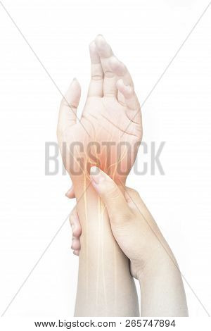 Wrist Nerve Injury White Background Wrist Pain