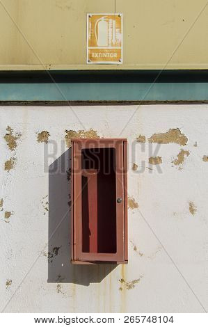 Cabinet For Fire Extinguisher, Fire Hose Cabinet, Abandoned Fire Hose Cabinet, Extinguisher Signal