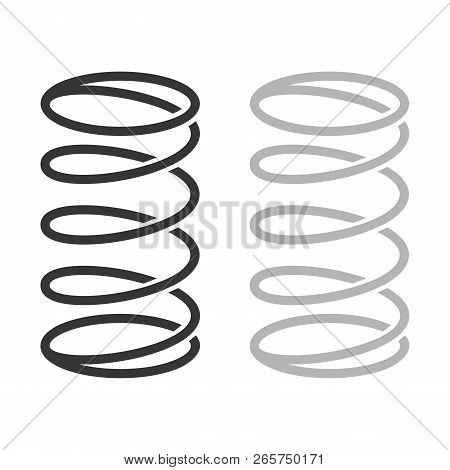 Mattress Spring Set On White Background. Vector