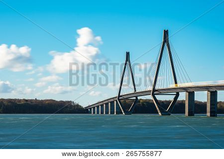 A Bridge Between Seeland Und Falster In Denmark.