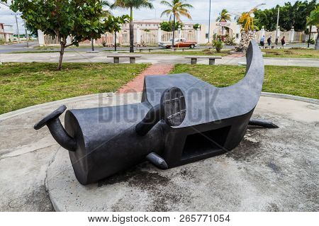 Cienfuegos, Cuba - February 11, 2016: One Of Sculptures In Parque De Esculturas Park In Cienfuegos, 