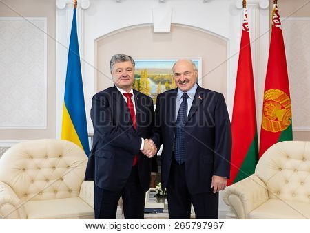 Gomel, Belarus - Oct. 26, 2018: President Of Ukraine Petro Poroshenko During A Meeting With Belarus 