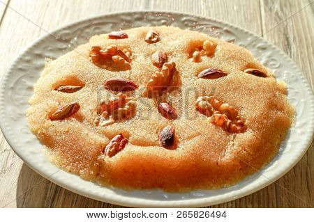 Traditional Delicious Turkish Dessert; Irmik Helva, Halvah