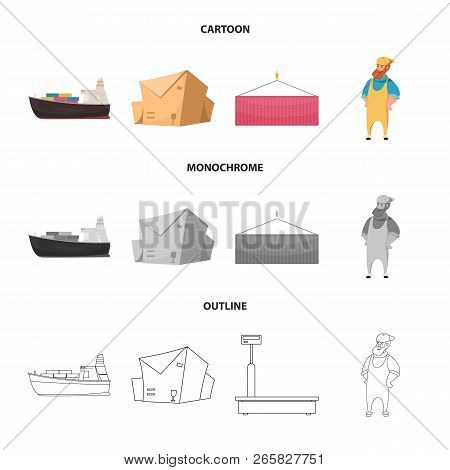 Vector Design Of Goods And Cargo Logo. Collection Of Goods And Warehouse Stock Vector Illustration.