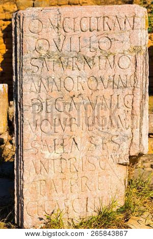 Roman Desc Of The Ancient Necropolis Of Chellah In The City Of Rabat, Morocco In Africa