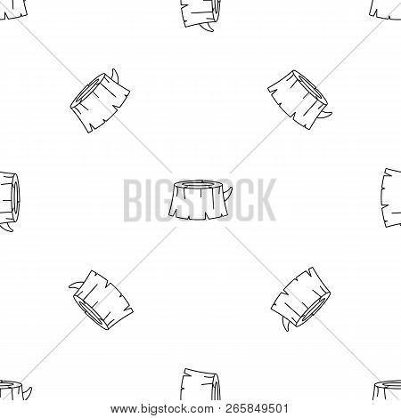 Old Tree Stump Pattern Seamless Vector Repeat Geometric For Any Web Design