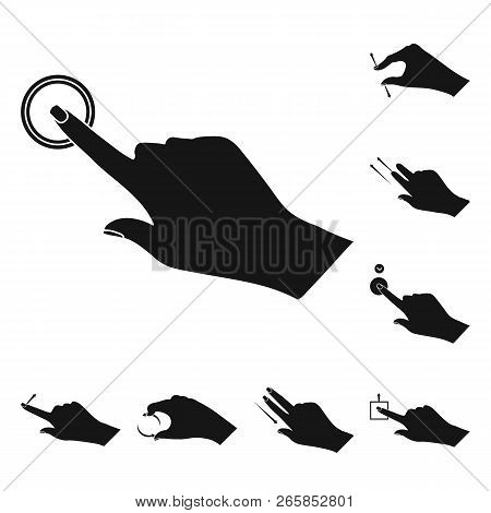 Vector Design Of Touchscreen And Hand Sign. Set Of Touchscreen And Touch Stock Vector Illustration.