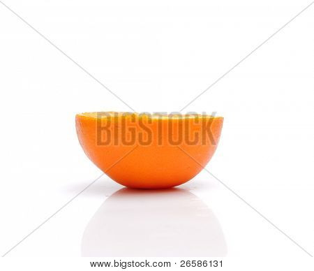สีส้มบนพื้นสีขาว