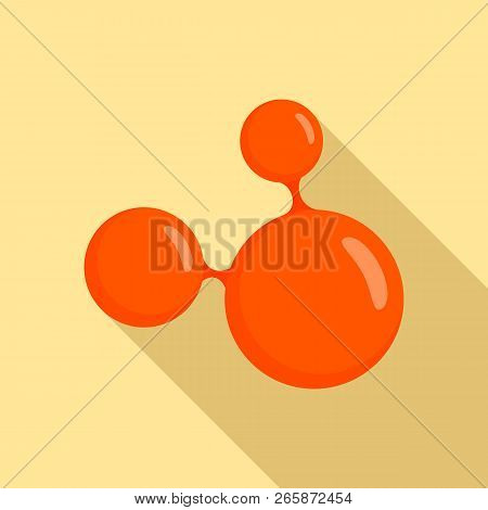 Triple Molecule Icon. Flat Illustration Of Triple Molecule Icon For Web Design