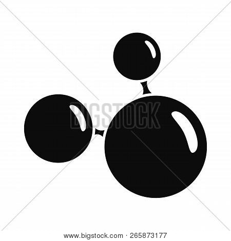 Triple Molecule Icon. Simple Illustration Of Triple Molecule Icon For Web Design Isolated On White B