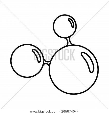 Triple Molecule Icon. Outline Illustration Of Triple Molecule Icon For Web Design Isolated On White 