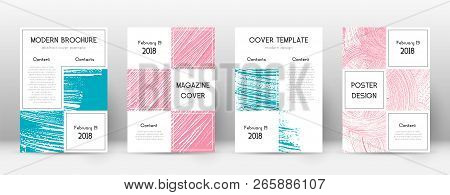 Cover Page Design Template. Business Brochure Layout. Beautiful Trendy Abstract Cover Page. Pink And