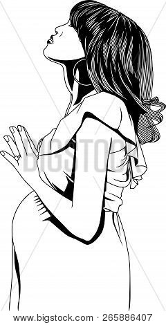 Pregnant African American Pretty Lady Latina Classy Lady Diva Queen Power Strong Female Woman Prayin