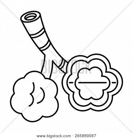 Alveolus Disease Icon. Outline Illustration Of Alveolus Disease Icon For Web Design Isolated On Whit