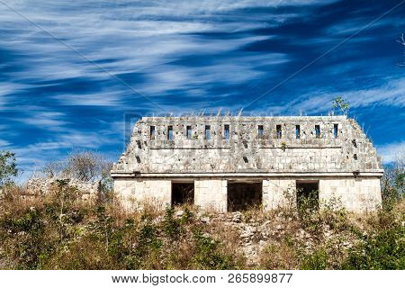 Building In The Cemetery Temple Group At The Ruins Of The Ancient Mayan City Uxmal, Mexico