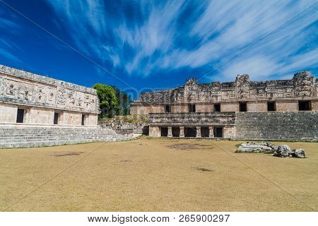 Nuns Quadrangle Cuadrangulo De Las Monjas Building Complex At The Ruins Of The Ancient Mayan City Ux