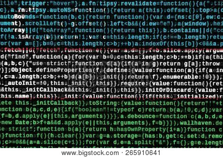 Uzbekistan Flag  Is Depicted On The Screen With The Program Code. The Concept Of Modern Technology A