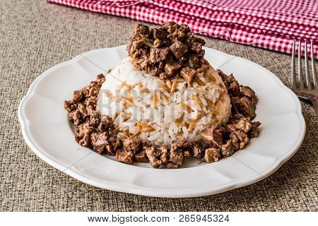 Turkish Meat Et Kavurma With Rice / Pilav.
