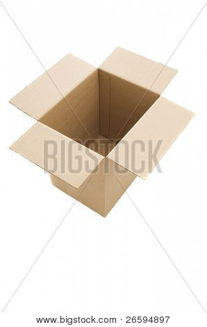 Scatola di carta. Isolato sopra bianco