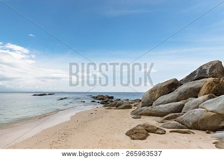 View From Beach On The Mamutik Island, Sabah, Malaysia.