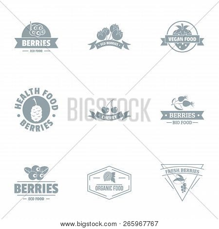 Useful Berry Logo Set. Simple Set Of 9 Useful Berry Logo For Web Isolated On White Background