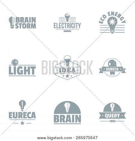 Ingenious Idea Logo Set. Simple Set Of 9 Ingenious Idea Logo For Web Isolated On White Background