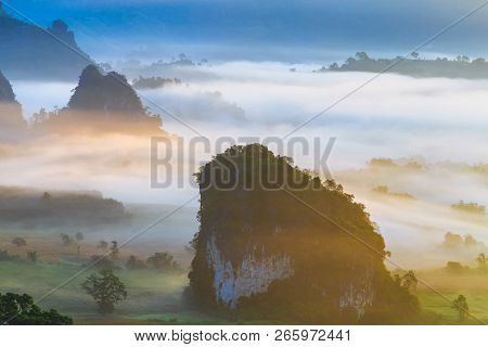 Beautiful Mountain View Of Phu Langka National Park Thailand
