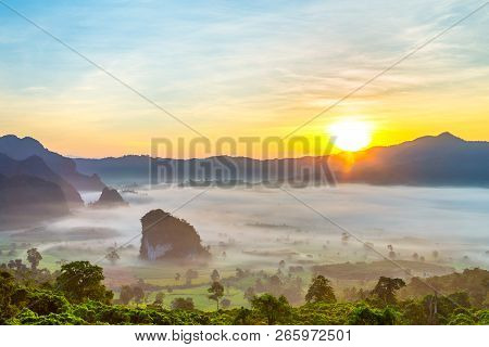 Beautiful Mountain View Of Phu Langka National Park Thailand