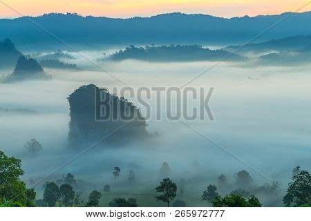 Beautiful Mountain View Of Phu Langka National Park Thailand