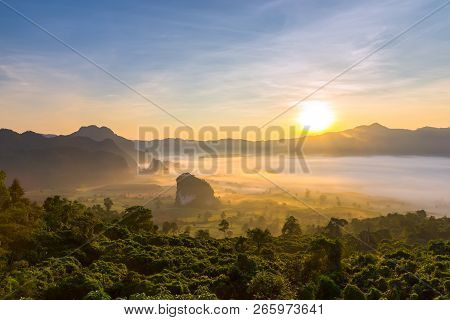 Beautiful Mountain View Of Phu Langka National Park Thailand