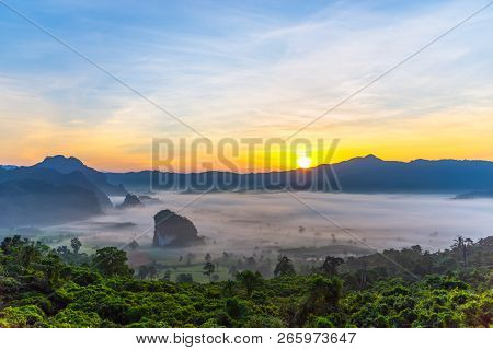 Beautiful Mountain View Of Phu Langka National Park Thailand