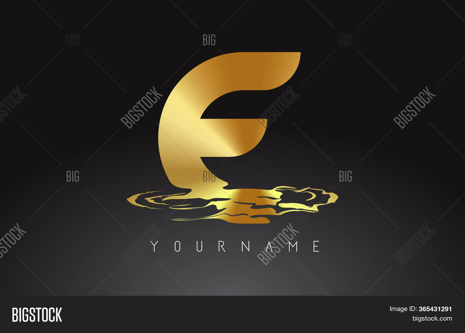 Golden E Letter Logo Vector & Photo (Free Trial) | Bigstock