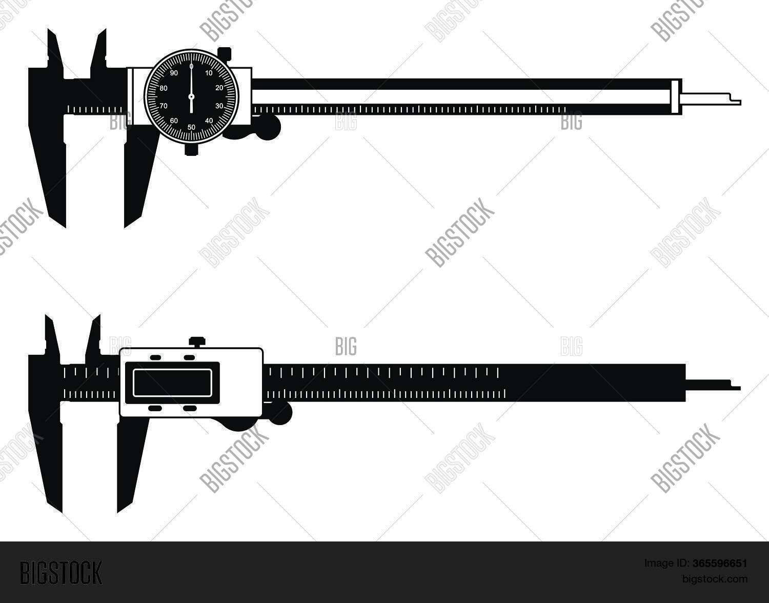 Vernier Caliper. Dial Vector & Photo (Free Trial) Bigstock